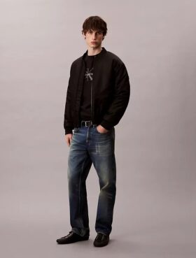 Sudadera holgada de felpa de primera calidad con logotipo Monogram