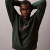 Sudadera holgada de felpa de primera calidad con logotipo Monogram