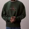 Sudadera holgada de felpa de primera calidad con logotipo Monogram