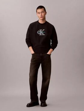 Sudadera holgada de felpa de primera calidad con Monólogo