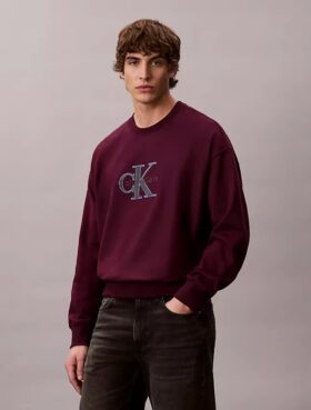 Sudadera holgada de felpa de primera calidad con Monólogo