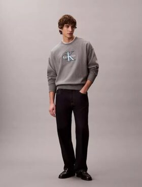 Sudadera holgada de felpa de primera calidad con Monólogo
