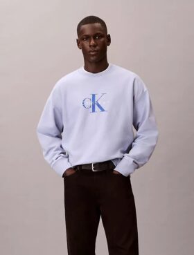 Sudadera holgada de felpa premium con logotipo Monogram