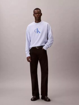 Sudadera holgada de felpa premium con logotipo Monogram