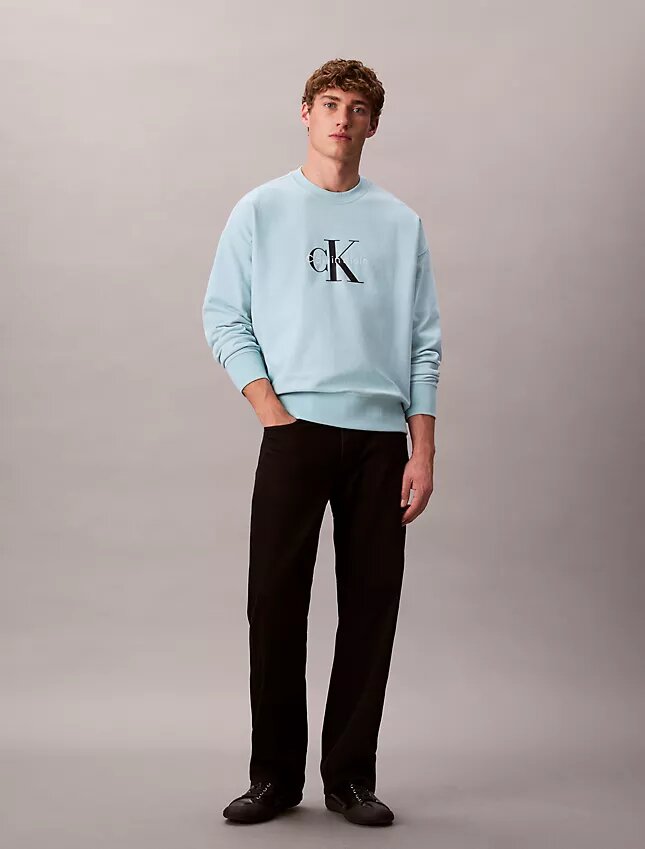 Sudadera holgada de felpa premium con logotipo Monogram Sudadera holgada de felpa premium con logotipo Monogram
