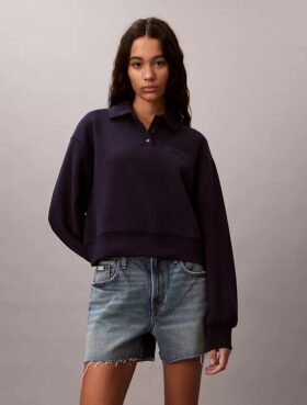 Sudadera polo CK One de corte holgado