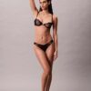 Sujetador balconette Unlined de encaje geométrico negro CK Black