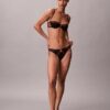 Sujetador balconette Unlined de encaje geométrico negro CK Black