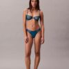 Sujetador balconette Unlined de encaje geométrico negro CK Black
