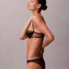 Sujetador balconette Unlined de encaje geométrico negro CK Black
