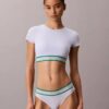 Sujetador Bralette de algodón y Modal a rayas con forro ligero Sujetador Bralette de algodón y Modal a rayas con forro ligero