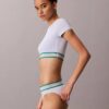 Sujetador Bralette de algodón y Modal a rayas con forro ligero Sujetador Bralette de algodón y Modal a rayas con forro ligero