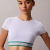 Sujetador Bralette de algodón y Modal a rayas con forro ligero Sujetador Bralette de algodón y Modal a rayas con forro ligero