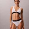 Sujetador Bralette triangular elástico de Microfiber con Monogram gráfico y forro ligero Sujetador Bralette triangular elástico de Microfiber con Monogram gráfico y forro ligero