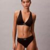 Sujetador Bralette triangular elástico de Microfiber con Monogram gráfico y forro ligero Sujetador Bralette triangular elástico de Microfiber con Monogram gráfico y forro ligero