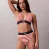 Sujetador Bralette triangular elástico de Microfiber con Monogram gráfico y forro ligero Sujetador Bralette triangular elástico de Microfiber con Monogram gráfico y forro ligero