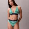 Sujetador Bralette triangular elástico de Microfiber con Monogram gráfico y forro ligero Sujetador Bralette triangular elástico de Microfiber con Monogram gráfico y forro ligero