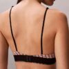 Sujetador Bralette triangular elástico de Microfiber con Monogram gráfico y forro ligero Sujetador Bralette triangular elástico de Microfiber con Monogram gráfico y forro ligero