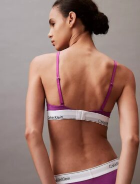 Sujetador de Bralette triangular ligeramente forrado de algodón Modal Icon