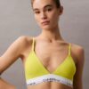 Sujetador de Bralette triangular ligeramente forrado de algodón Modal Icon