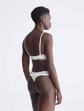 Sujetador de Bralette triangular ligeramente forrado de algodón Modal Icon