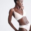 Sujetador de Bralette triangular ligeramente forrado de algodón Modal Icon