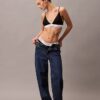 Sujetador de Bralette triangular ligeramente forrado de algodón Modal Icon
