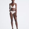 Sujetador de Bralette triangular ligeramente forrado de algodón Modal Icon