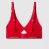 Sujetador de Bralette triangular ligeramente forrado de algodón Modal Icon