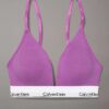 Sujetador de Bralette triangular ligeramente forrado de algodón Modal Icon