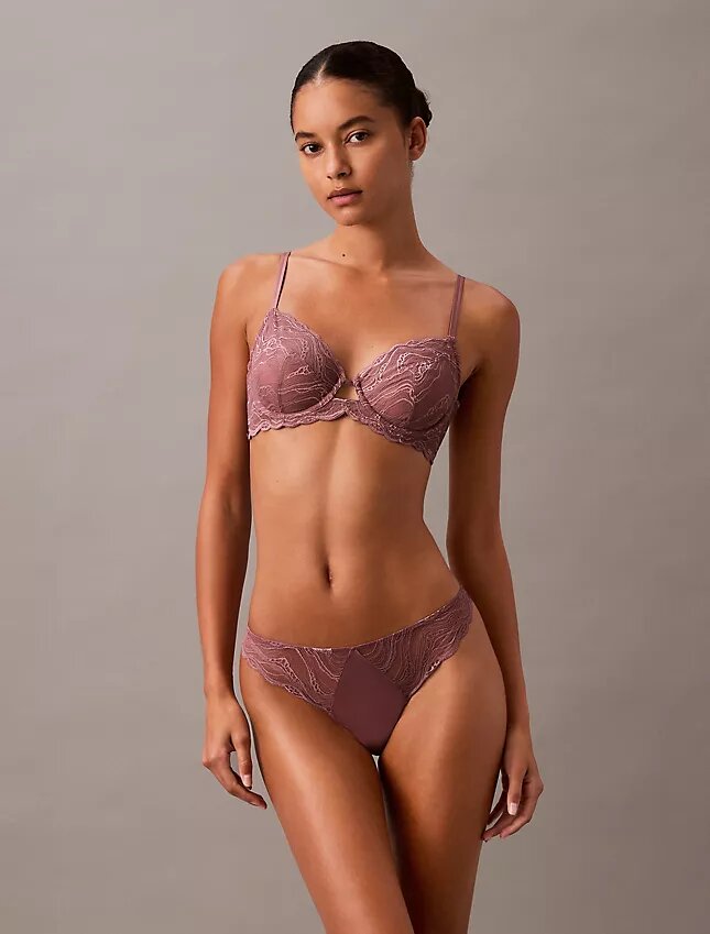 Sujetador de cobertura total Unlined de encaje elástico sensual Sujetador de cobertura total Unlined de encaje elástico sensual