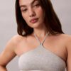 Sujetador halter Unlined de algodón y Modal Icon