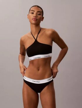 Sujetador halter Unlined de algodón y Modal Icon