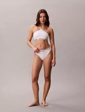 Sujetador halter Unlined de algodón y Modal Icon