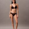 Sujetador plonge de encaje floral negro CK Black