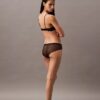 Sujetador plonge de encaje floral negro CK Black