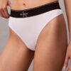 Tanga elástica de microfibra con monograma gráfico