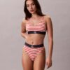 Tanga elástica de microfibra con monograma gráfico Tanga elástica de microfibra con monograma gráfico
