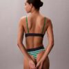 Tanga elástica de microfibra con monograma gráfico Tanga elástica de microfibra con monograma gráfico