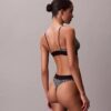 Tanga elástica de microfibra con monograma gráfico
