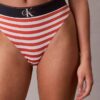Tanga elástica de microfibra con monograma gráfico Tanga elástica de microfibra con monograma gráfico