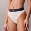Tanga elástica de microfibra con monograma gráfico Tanga elástica de microfibra con monograma gráfico