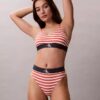 Tanga elástica de microfibra con monograma gráfico Tanga elástica de microfibra con monograma gráfico