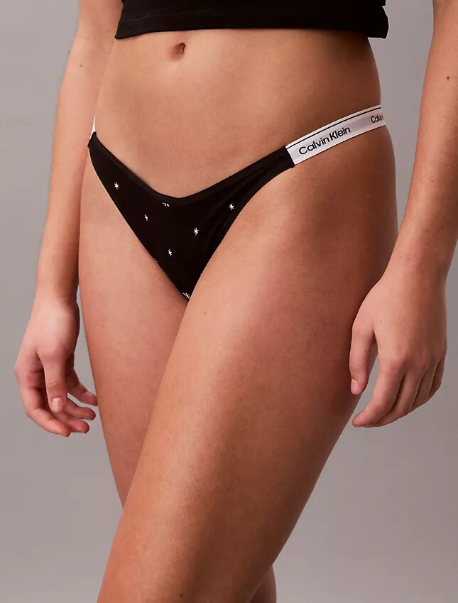 Thong con cordón y logotipo icónico Thong con cordón y logotipo icónico