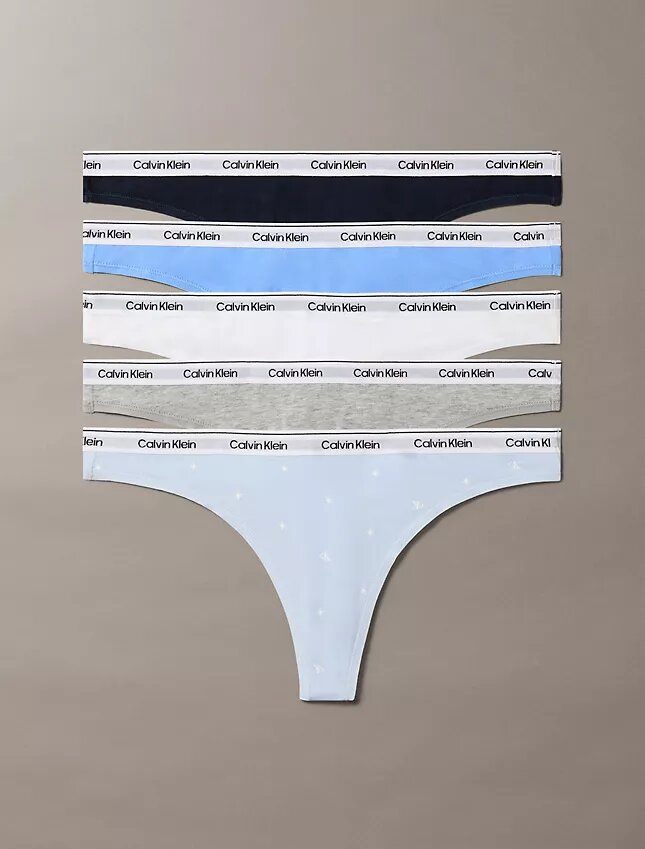 Thong con logotipo icónico, paquete de 5 Thong con logotipo icónico, paquete de 5