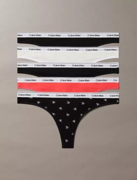Thong con logotipo icónico, paquete de 5