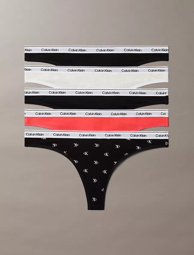 Thong con logotipo icónico, paquete de 5 Thong con logotipo icónico, paquete de 5