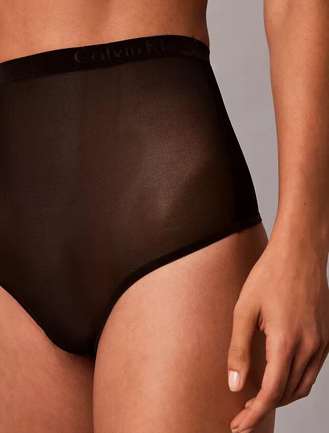 Thong de cintura alta de malla minimalista Thong de cintura alta de malla minimalista