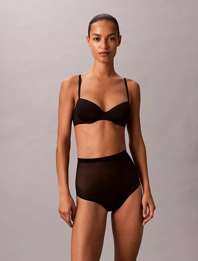 Thong de cintura alta de malla minimalista Thong de cintura alta de malla minimalista