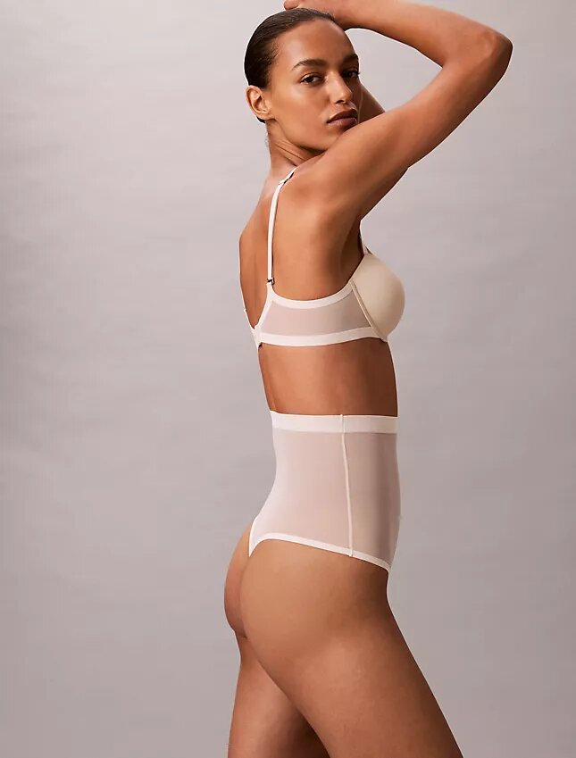 Thong de cintura alta de malla minimalista Thong de cintura alta de malla minimalista